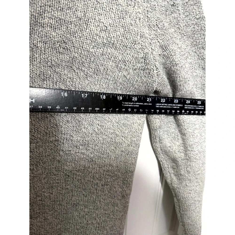 Banana Republic Sweater Mens Medium Tall Grey Merino Wool Blend Crewneck 6391